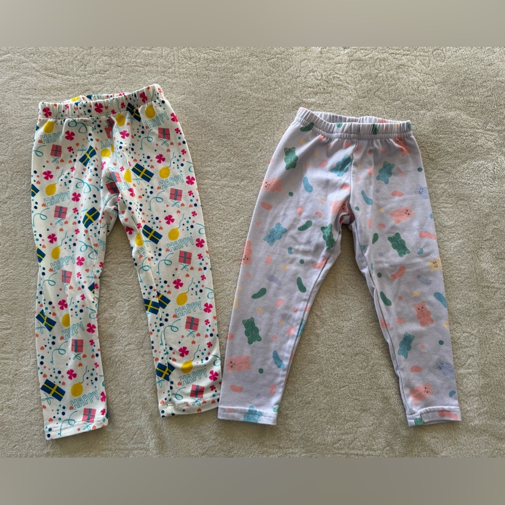 Colorful Patterned Kids Leggings Set